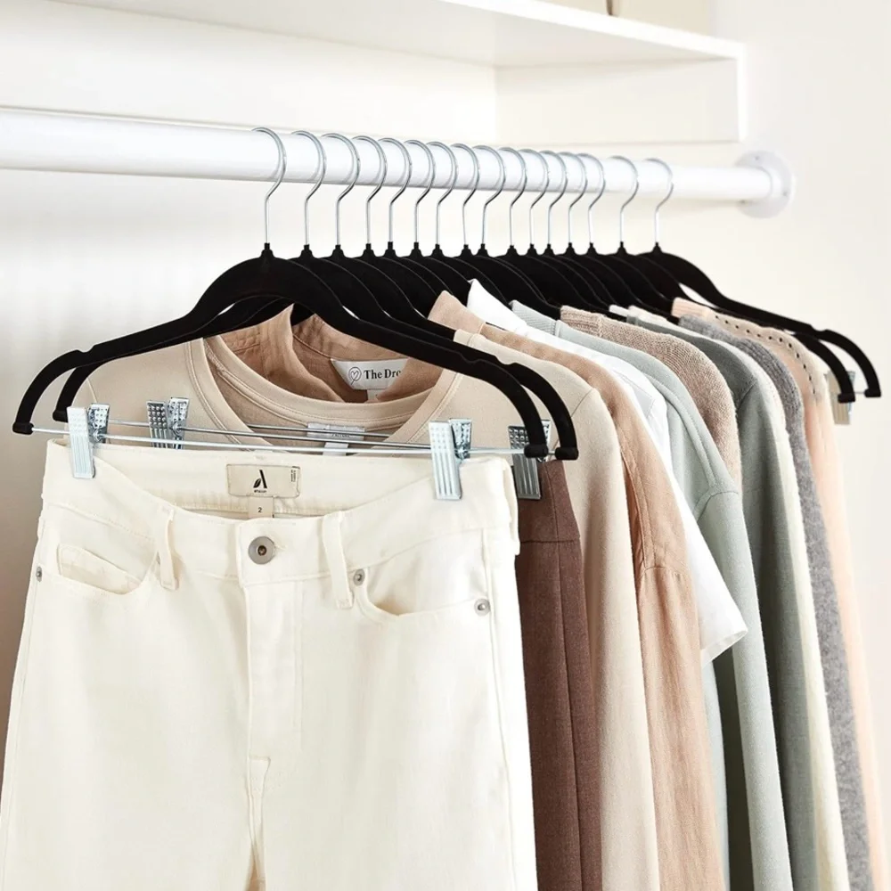 Black Velvet Skirt/Pants Hangers (10 Pack) - Picture 6 of 6